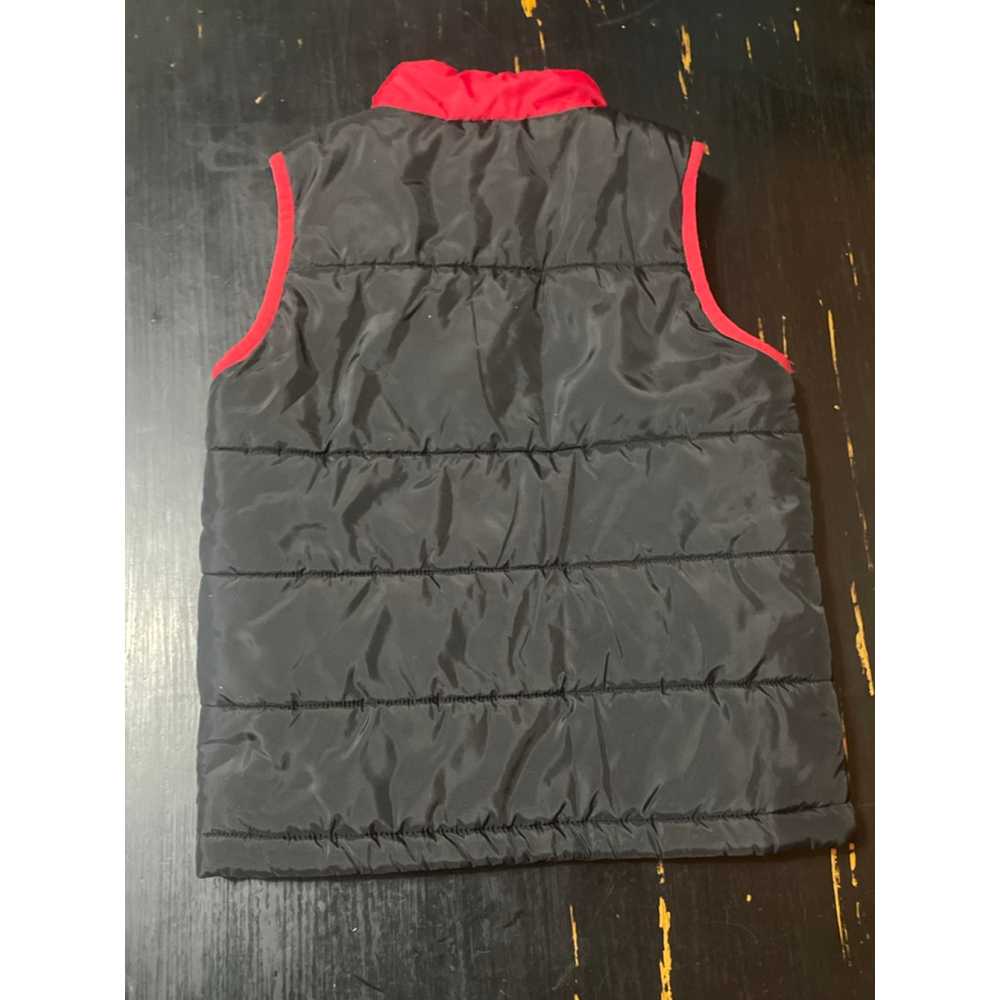 Boys Jordan Puffer Vest size 6-7 Red Black - Picture 4 of 6